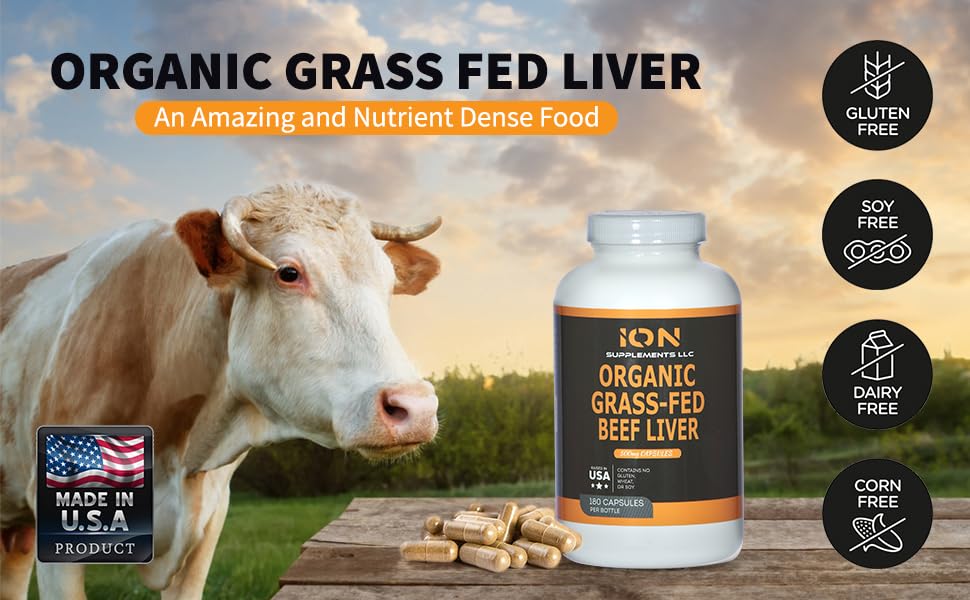 Ion Supplements Grass Fed Beef Liver Capsules - 180 Count - image 7