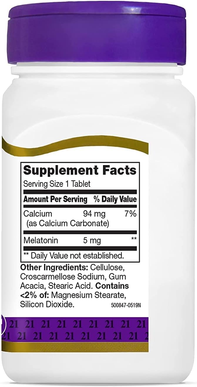 21st Century Melatonin 5mg Tablets - 480 Count - image 3