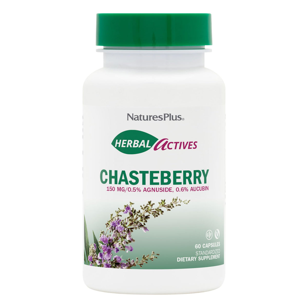 NaturesPlus Herbal Actives Chasteberry - 60 Capsules