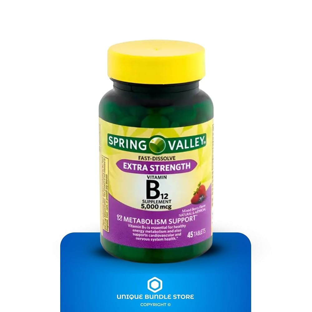 Unique Bundle Store Extra Strength Vitamin B12 5000 mcg