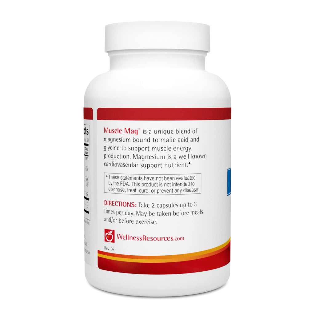Wellness Resources Muscle Mag Magnesium Malate & Glycinate - 100 Capsules - image 2