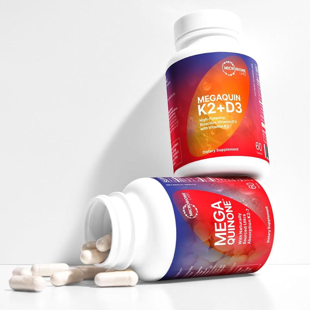 Microbiome Labs MegaQuin D3 + K2 Vitamin Supplement - 60 Capsules - image 3