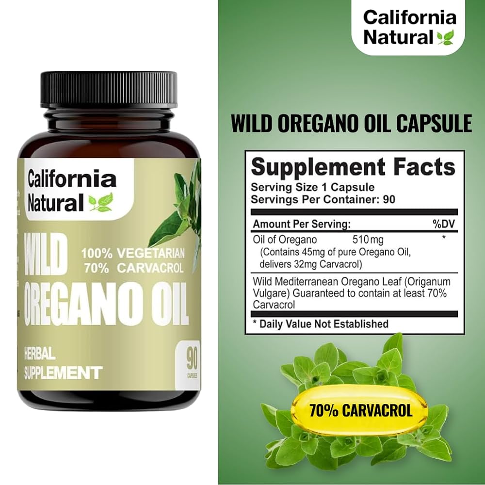 YISHIDA Wild Oregano Oil Vegetarian Softgels - 90 Capsules - image 3