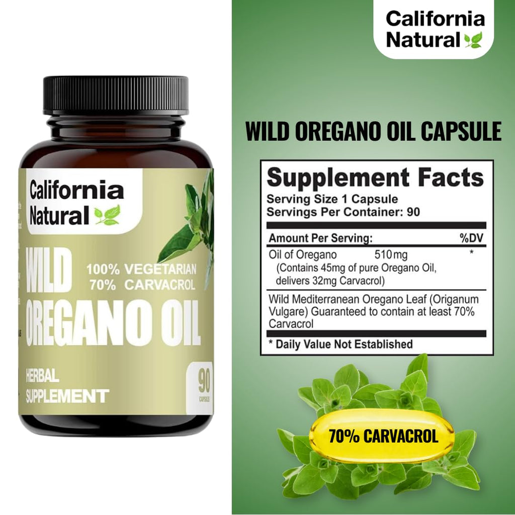 YISHIDA Wild Oregano Oil Vegetarian Softgels - 90 Capsules - image 3