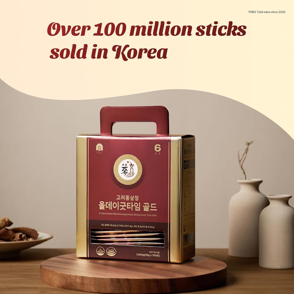 PNBG 6 Year Korean Red Ginseng Shot Gold 15mg - 100 Packets - image 5