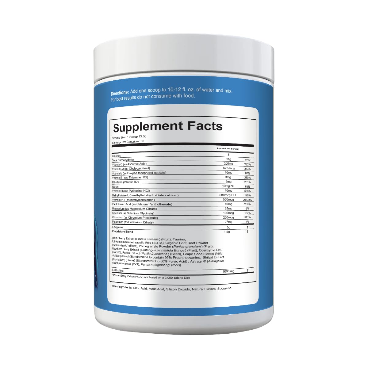 Cardio 911 L-Arginine 5000mg & L-Citrulline 1000mg Powder - 30 Servings - image 3