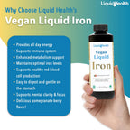 LIQUIDHEALTH Vegan Liquid Iron Supplement with SunActive & Ferrochel