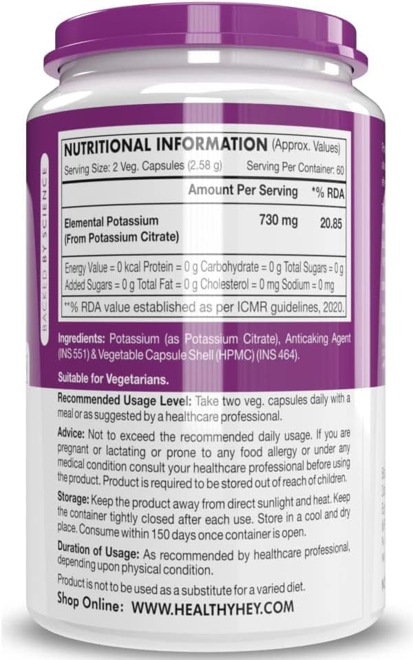 Generic Potassium Citrate 730mg - 120 Vegetarian Capsules - image 2