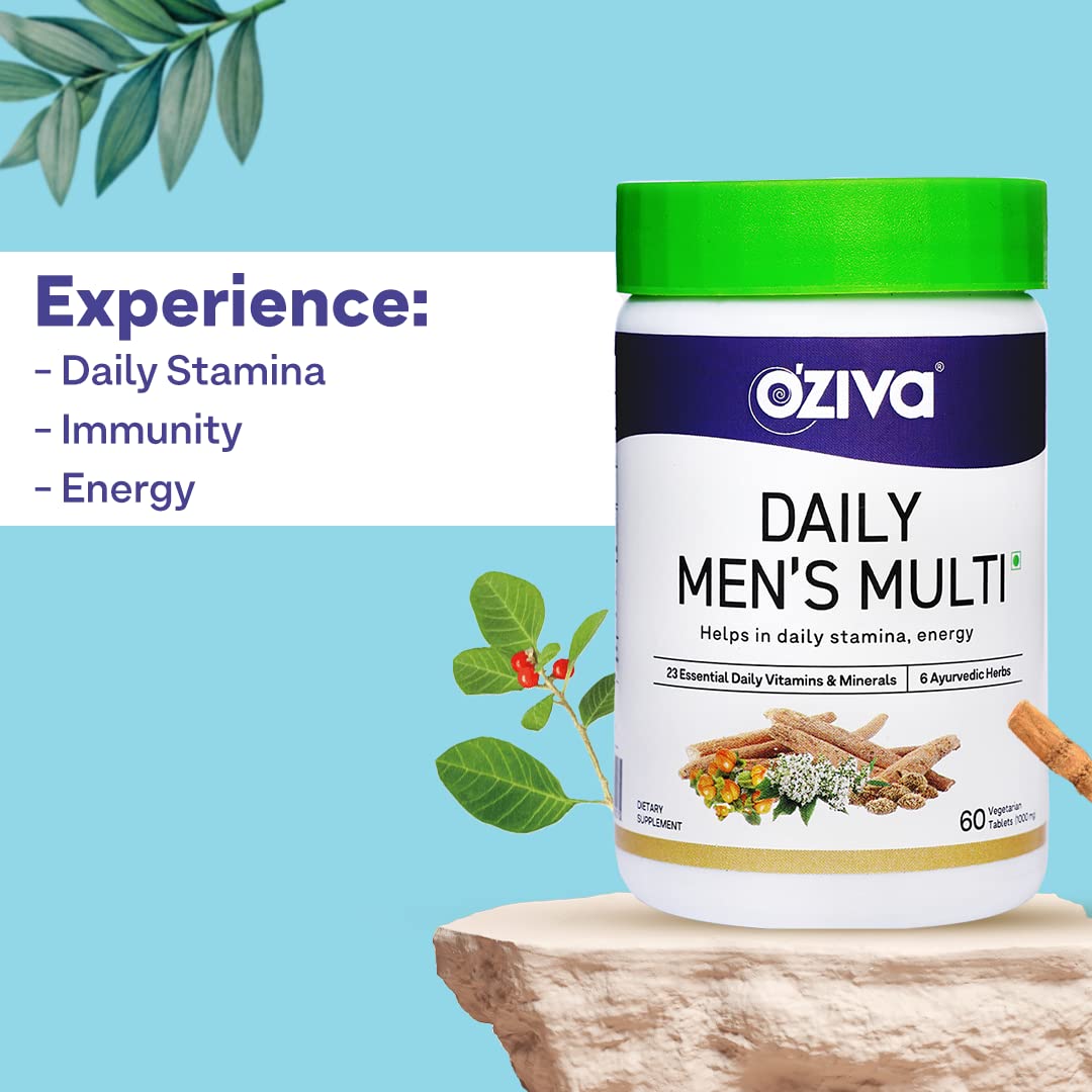 OZIVA Daily Men's Multivitamin for Energy & Immunity - 60 Tablets - image 2
