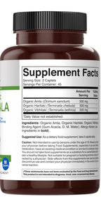 Brieofood Organic Triphala 1500mg - 90 Vegetarian Tablets - image 4