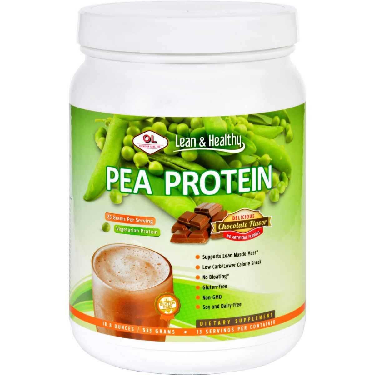 Olympian Labs Pea Protein Shake Chocolate - 18.8 oz