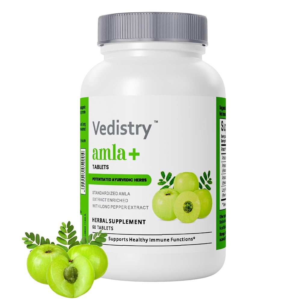 Vedistry Amla Supplement 1100mg Indian Gooseberry Tablet - 60 Tablets