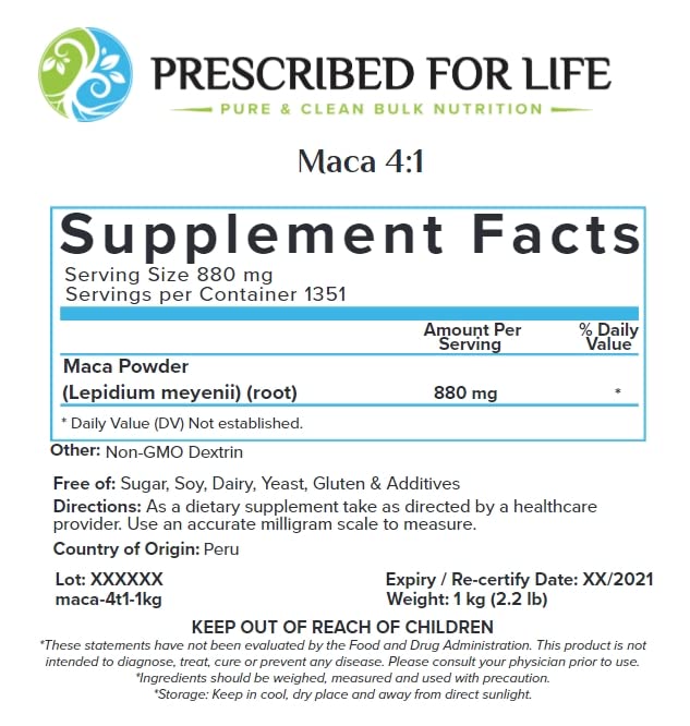 Prescribed For Life Maca Root Powder 15:1 - 10 kg - image 5
