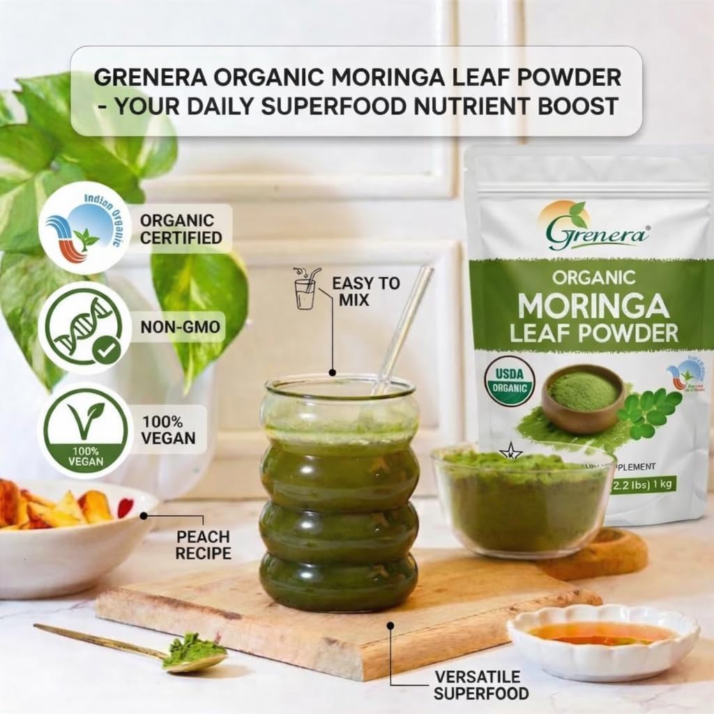 Grenera Organic Moringa Powder - 2.2 lbs (1 kg) - image 2