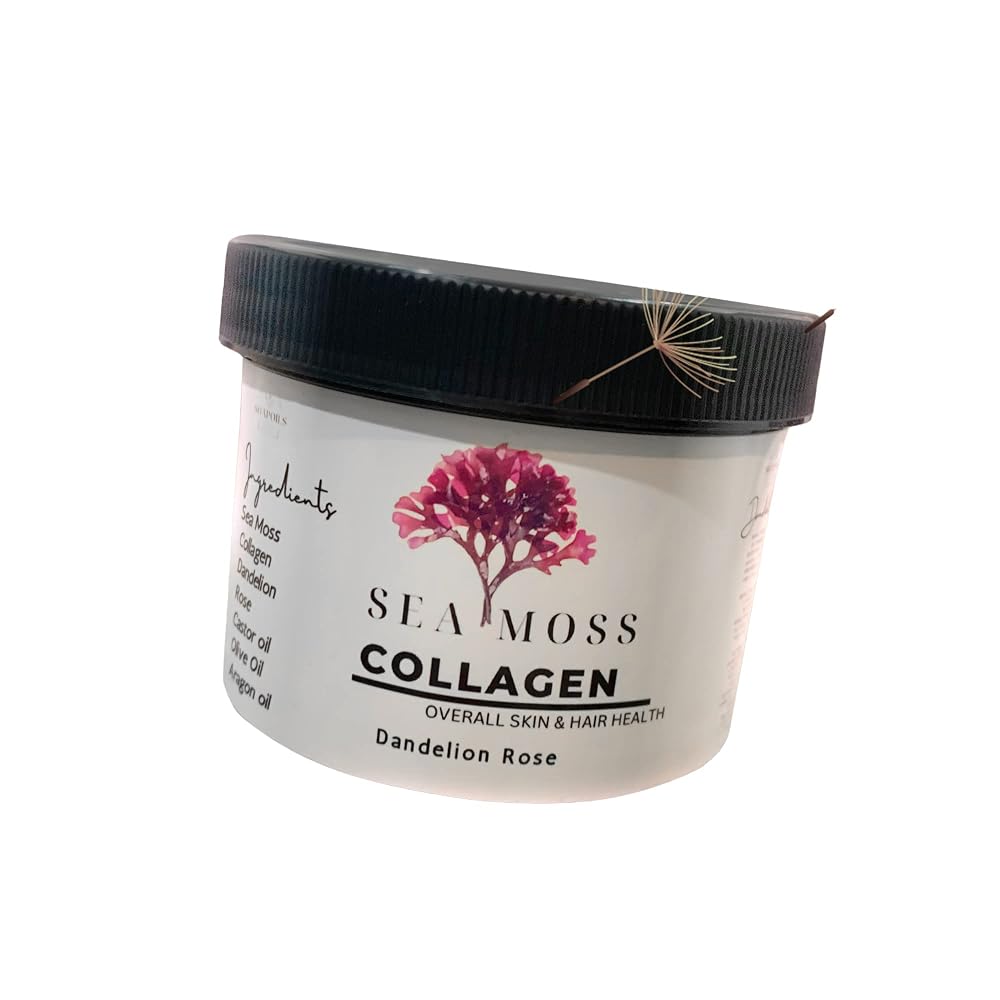 SEA MOSS COLLAGEN Hair & Skin Cream Dandelion-Rose - 8 oz