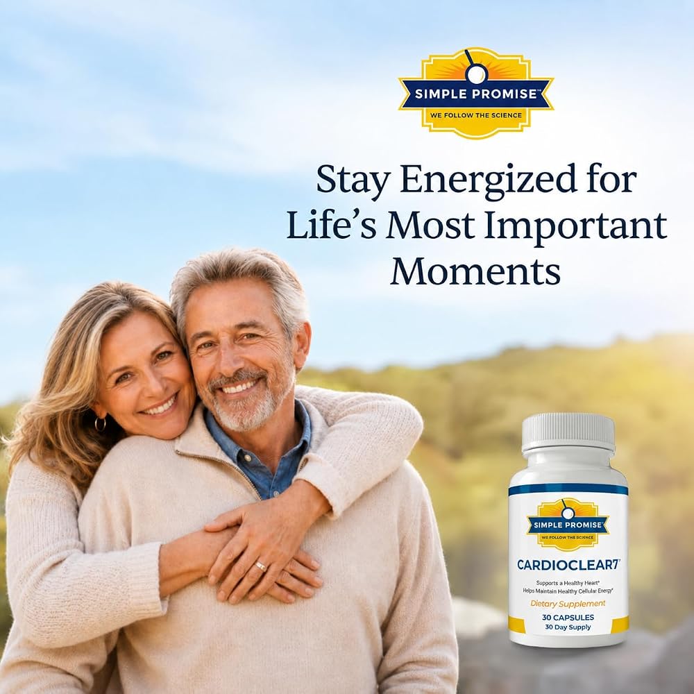 Simple Promise CardioClear7 - Coq10 PQQ Heart Supplement - Shilajit
