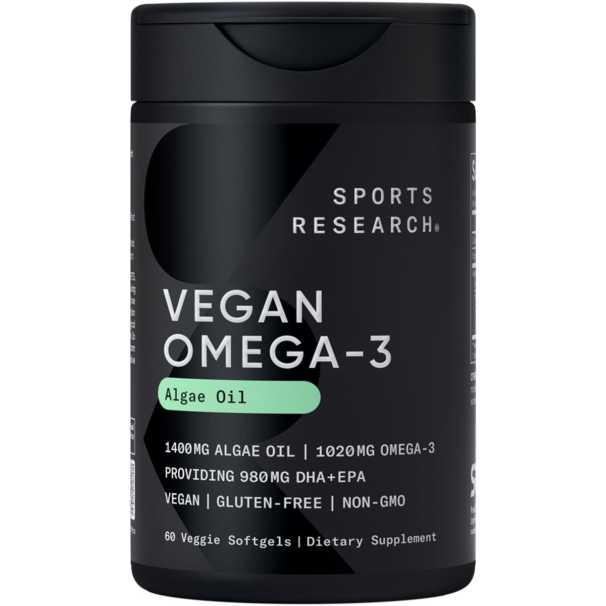 Sports Research Vegan Omega-3 Algae Oil 1020mg - 60 Softgels