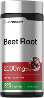 Horbäach Beet Root Powder Herbal Extract - 220 Capsules