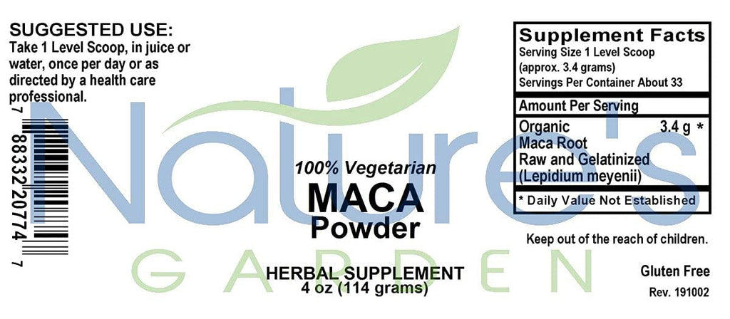 Nature's Garden Essentials Organic Maca Root Powder - 4 oz - image 7
