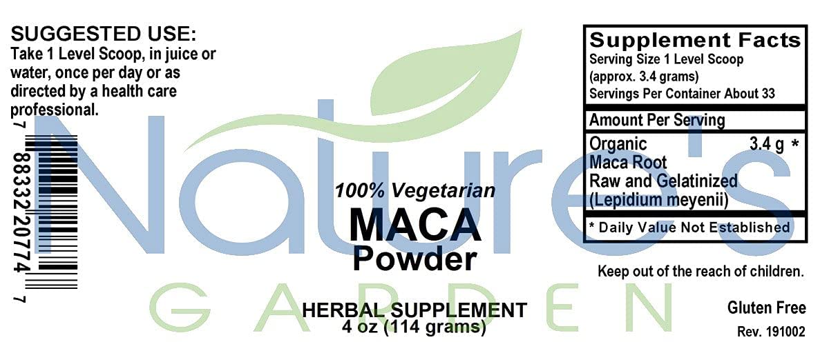 Nature's Garden Essentials Organic Maca Root Powder - 4 oz - image 7