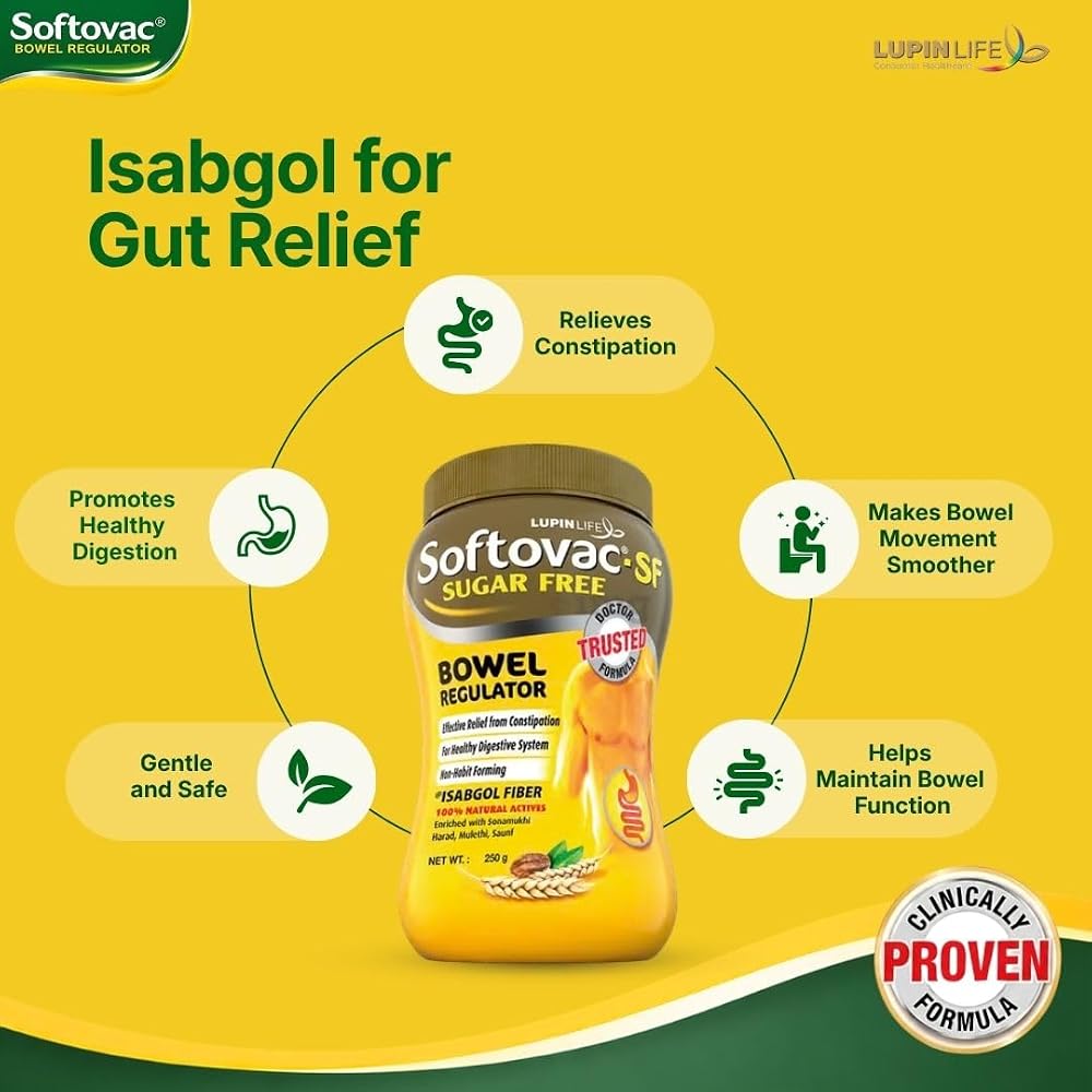 Softovac-SF Bowel Regulator High Fiber Powder - 250g - image 3