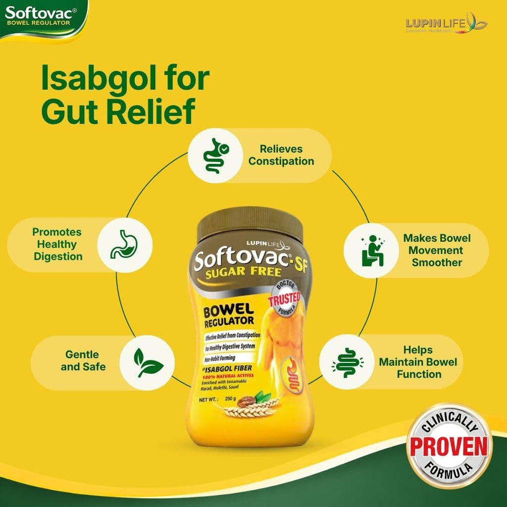 Softovac-SF Bowel Regulator High Fiber Powder - 250g - image 3