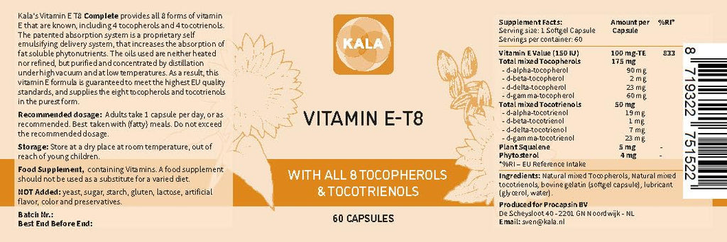 Procapsin Natural Vitamin E Capsules All 8 Forms - 60 Softgels - image 8