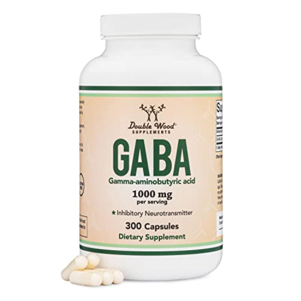 Double Wood Supplements GABA 1,000mg Extra Strength - 300 Capsules