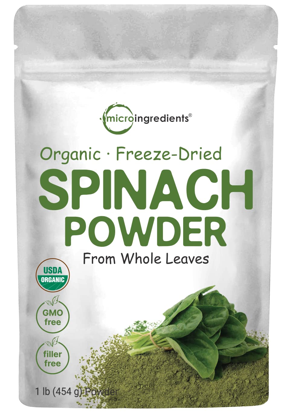 Micro Ingredients Organic Spinach Powder - 1 Pound