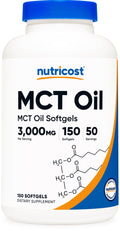 Nutricost MCT Oil Softgels 1000mg Per Each