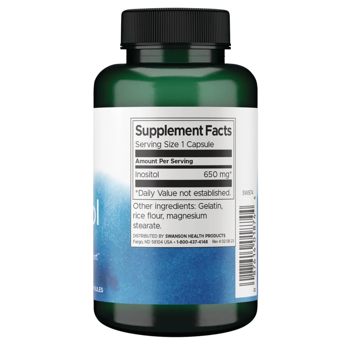 Swanson Inositol 650 mg - 100 Capsules (2 Pack) - image 2
