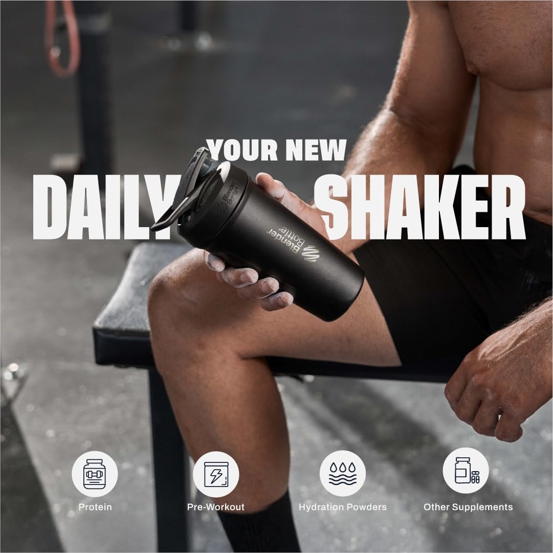 BlenderBottle Sport Flip Stainless Steel Shaker Bottle