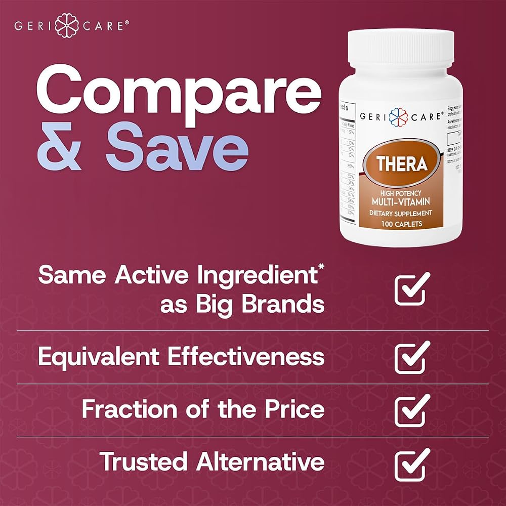 GeriCare Thera High Potency Multivitamin, Nutritional Supplement