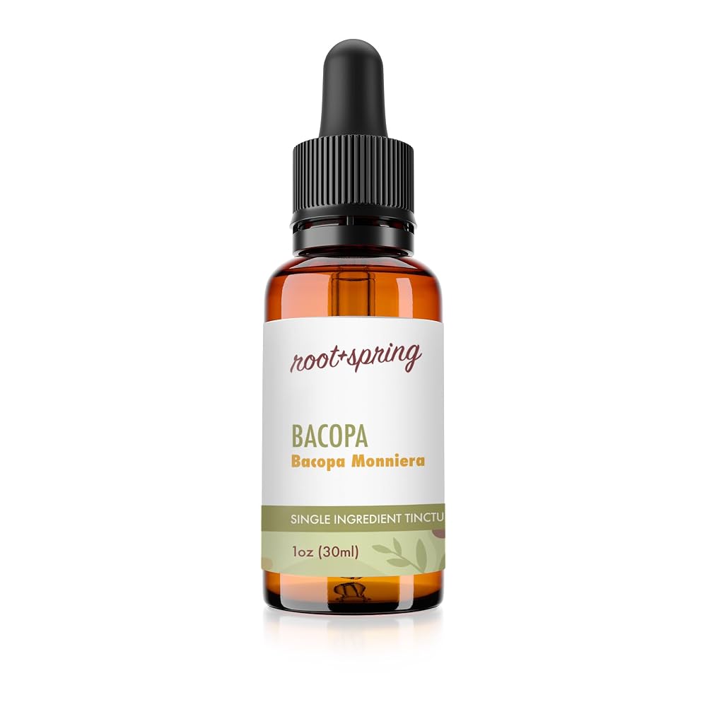 root + spring Bacopa Monniera Herbal Tincture - 1 Fl Oz