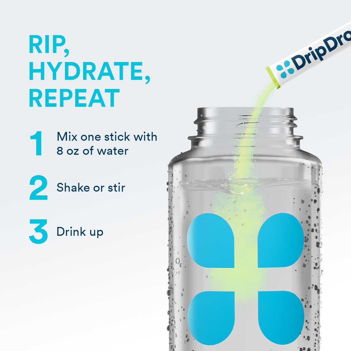 DripDrop Hydration - Zero Sugar Electrolyte Powder Packets Keto