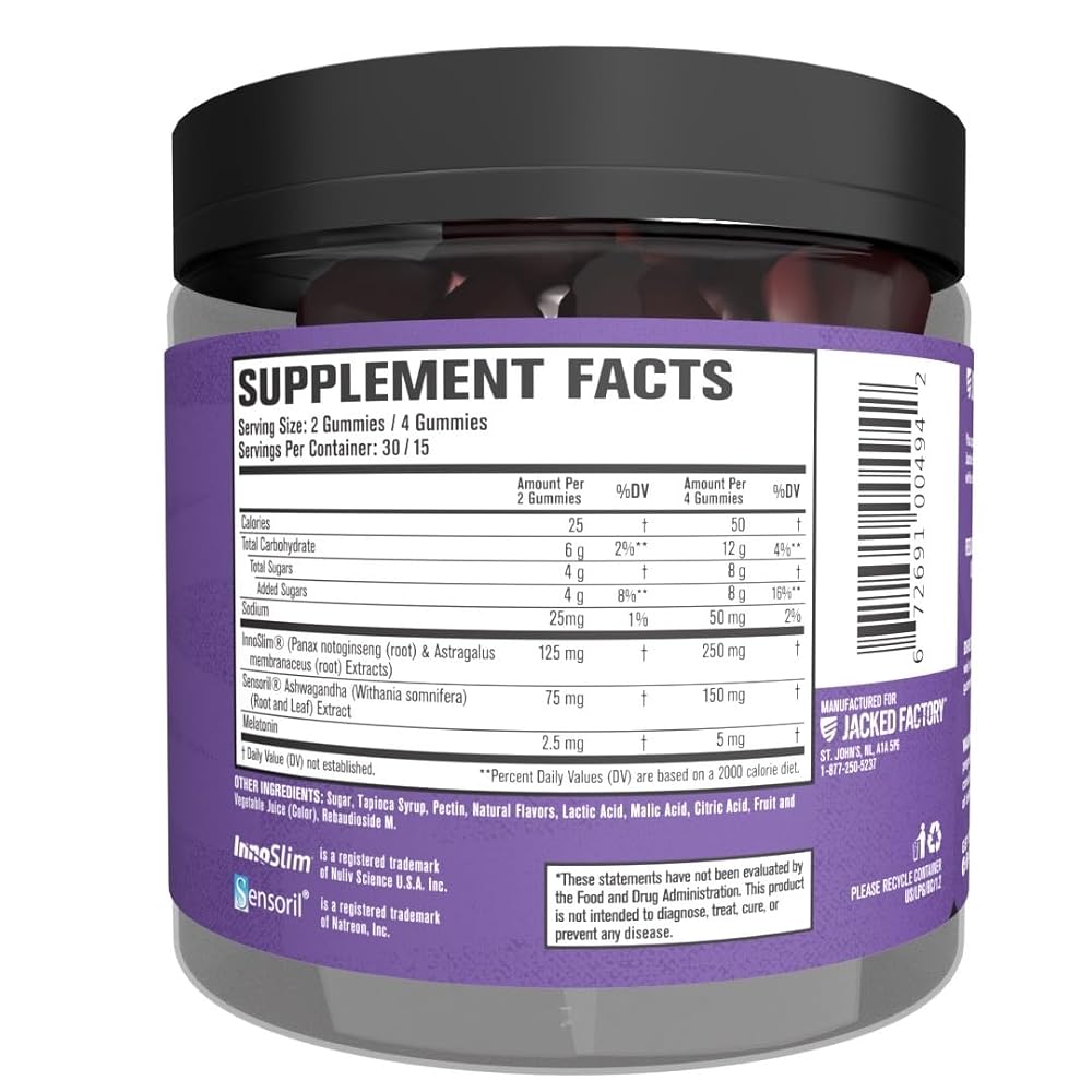 Jacked Factory Lean PM Weight Loss Gummies - 60 Gummies - image 9