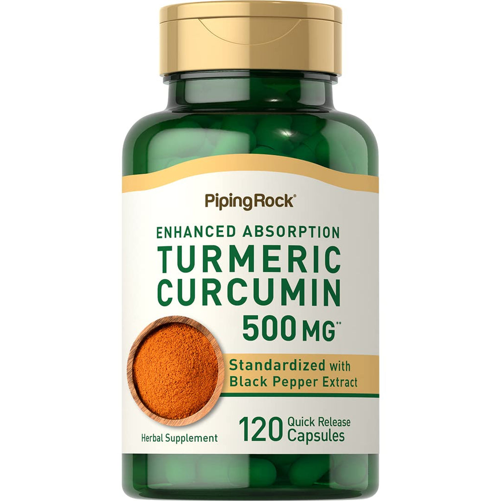Piping Rock Turmeric Curcumin with Black Pepper - 120 Capsules