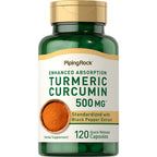 Piping Rock Turmeric Curcumin with Black Pepper - 120 Capsules