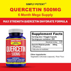 Simply Potent Quercetin 500mg Antioxidant - 200 Capsules - image 2