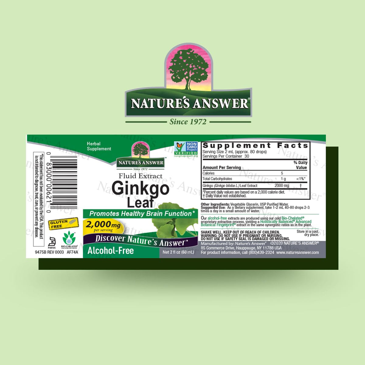 Nature's Answer Ginkgo Biloba Leaf Extract Liquid - 4 Fl Oz (2 Pack) - image 2