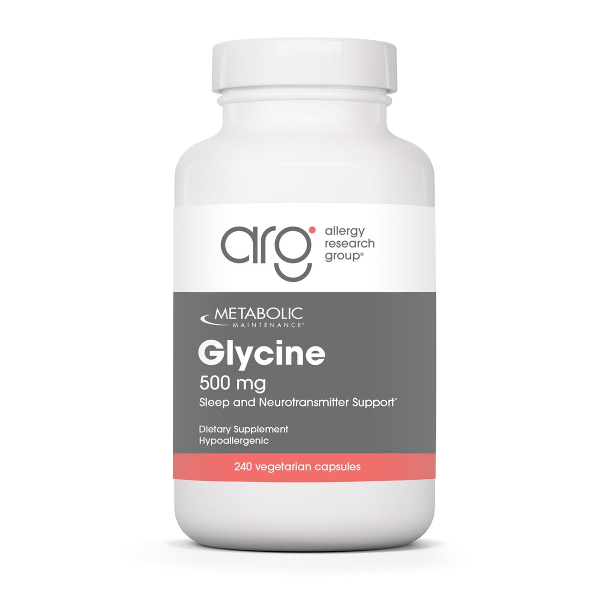Metabolic Maintenance Glycine 500 mg Sleep Support - 250 Capsules