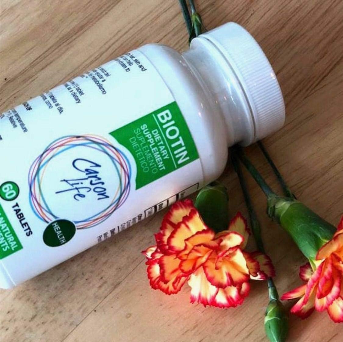 Carson Life Biotin Supplement Tablets for Hair, Skin and Nails - 60 Tablets - image 3