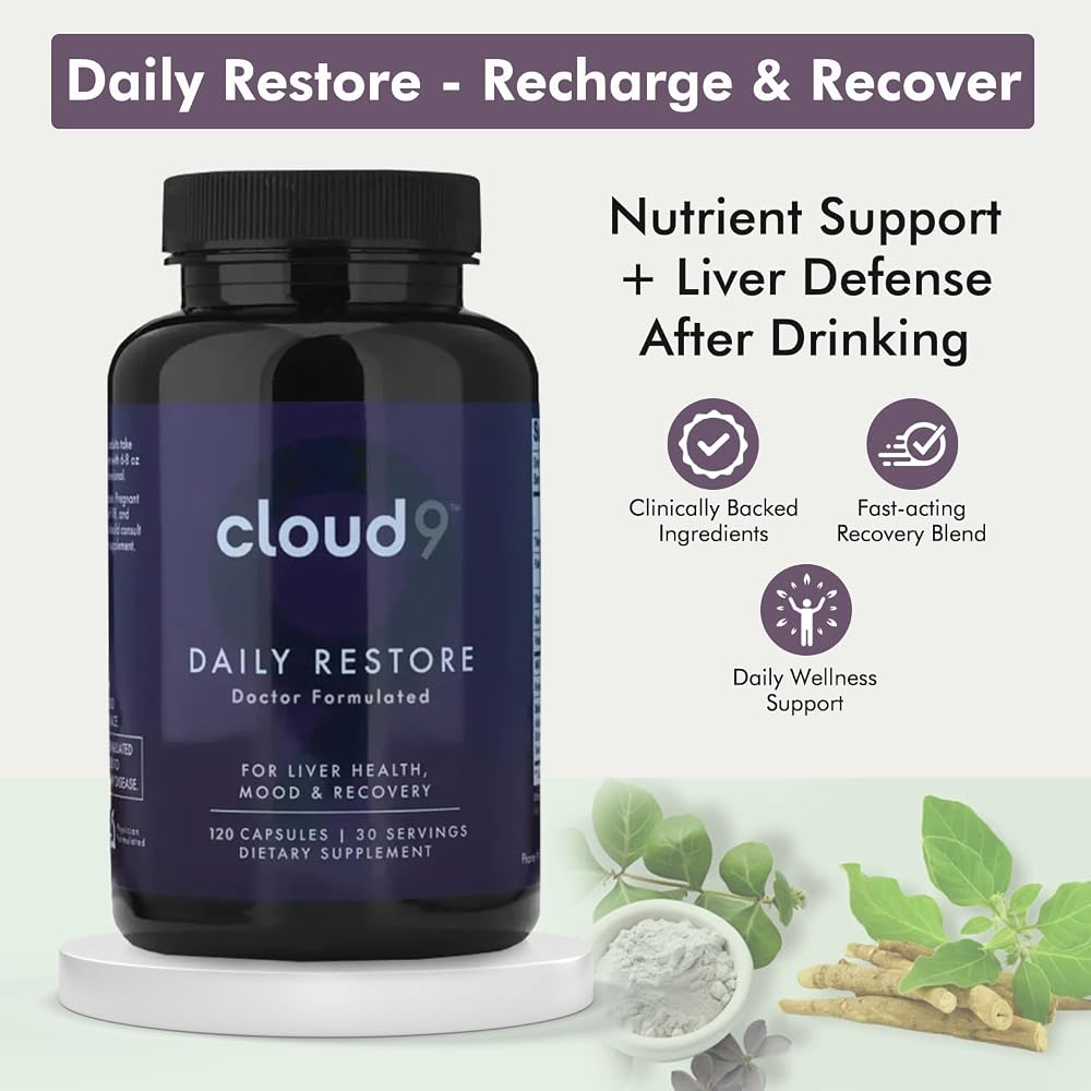 Cloud9 Daily Restore Liver Cleanse with Milk Thistle - 120 Capsules - image 4
