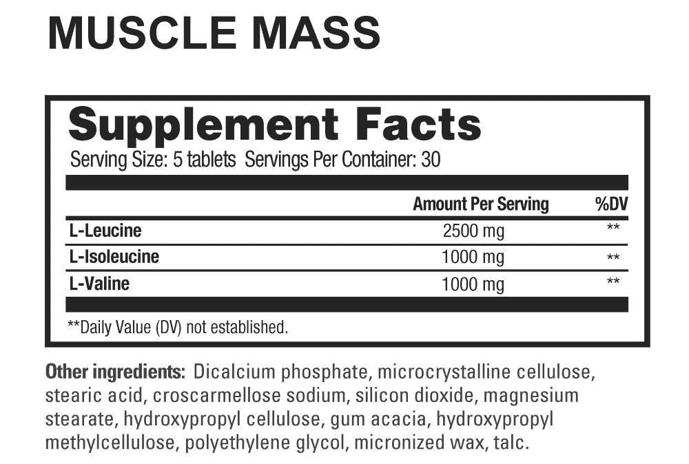 Beverly International Muscle Mass Free-Form BCAAs - 150 Tablets - image 4