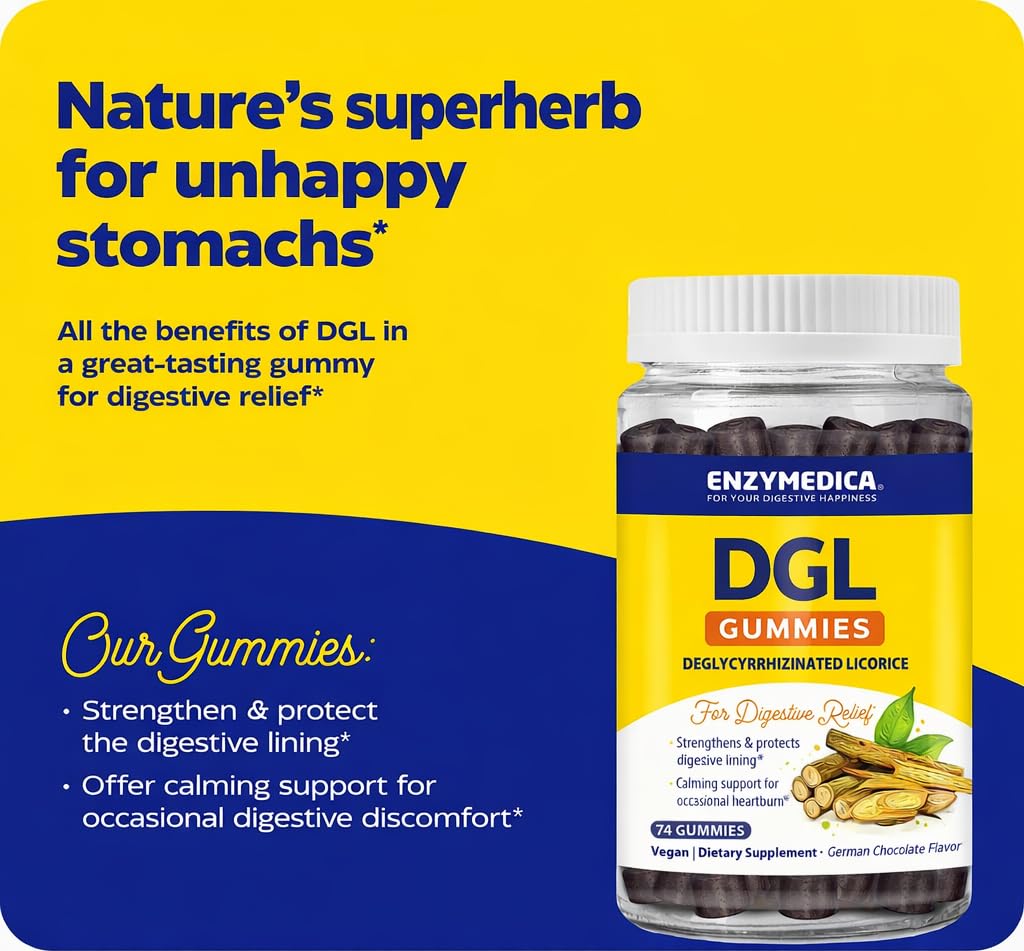 Enzymedica DGL Supplement for Digestive Health - 74 Gummies - image 3