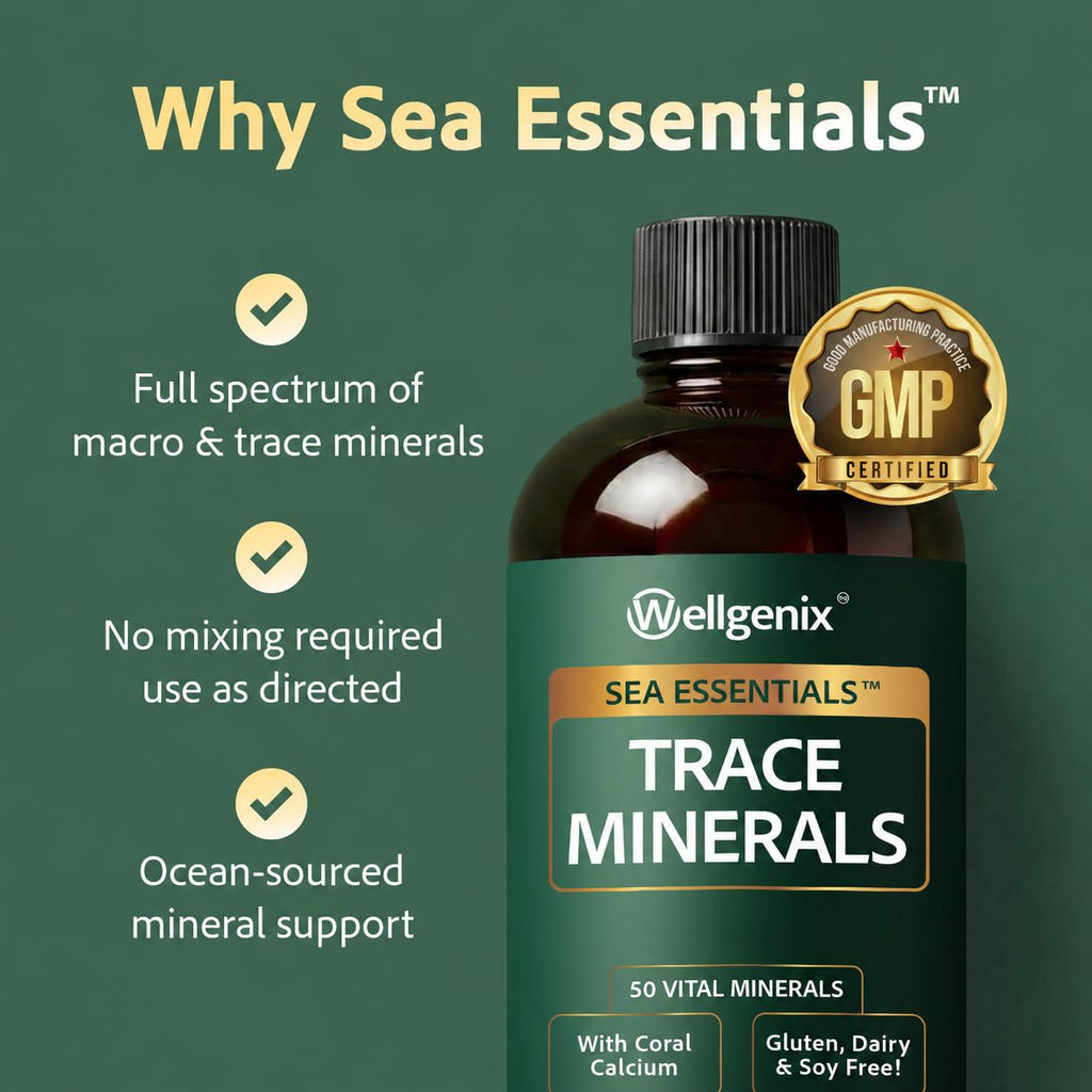 Wellgenix Sea Essentials Liquid Trace Minerals - 32 Fl Oz - image 3
