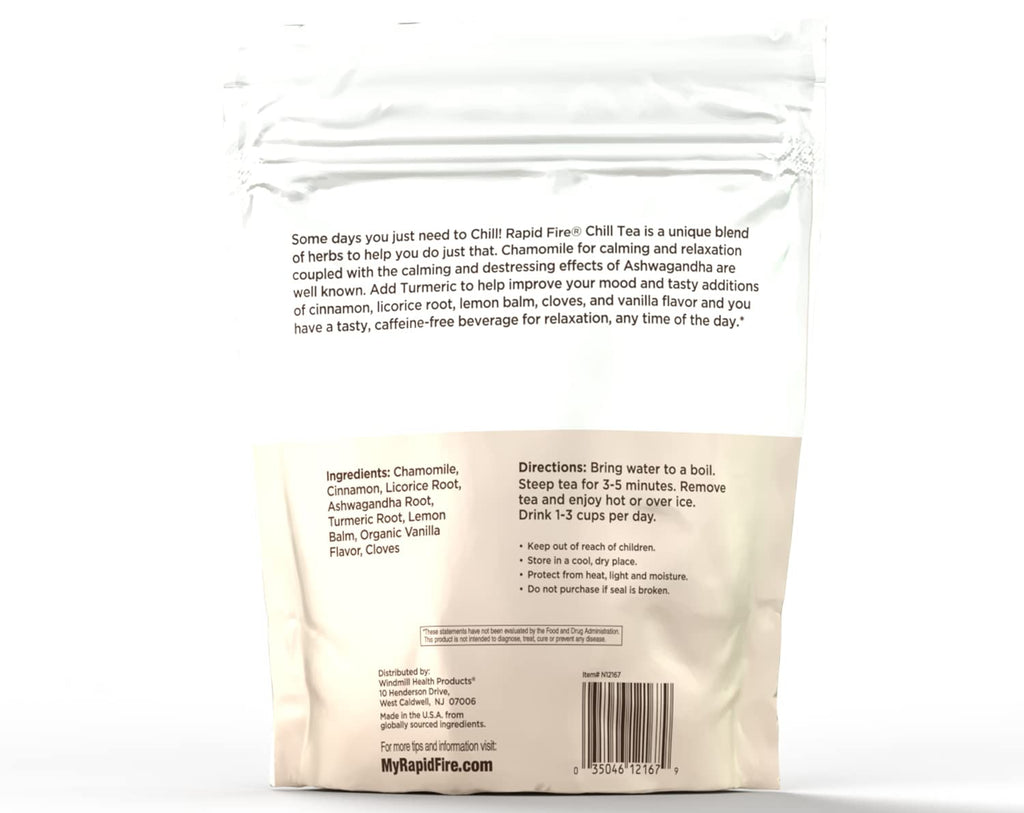 Rapid Fire Chill Tea Soothing Blend Stress Relief - 14 Tea Bags - image 2