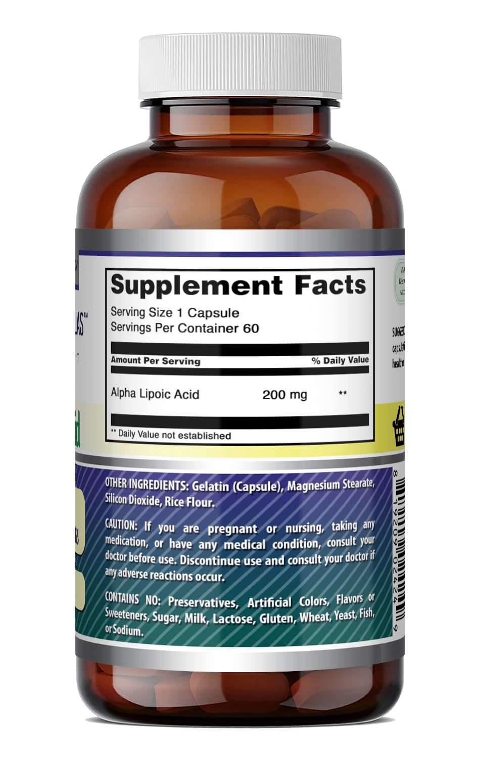 Amazing Nutrition Alpha Lipoic Acid 200 Mg - 60 Capsules - image 6
