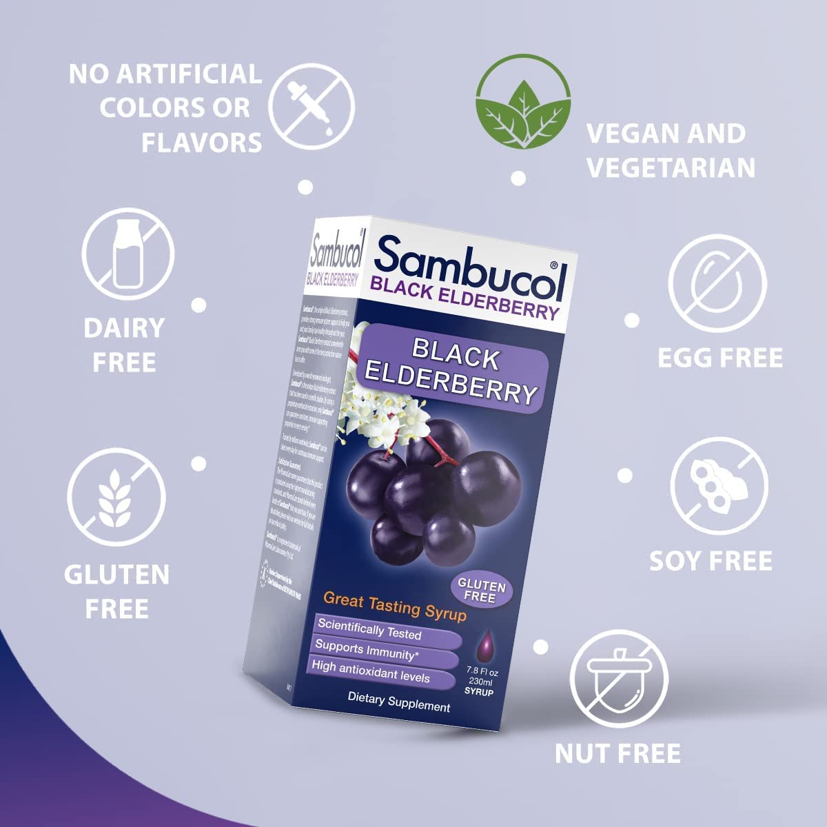 Sambucol Black Elderberry Syrup Immune Support - 7.8 Fl Oz (Pack of 2) - image 3