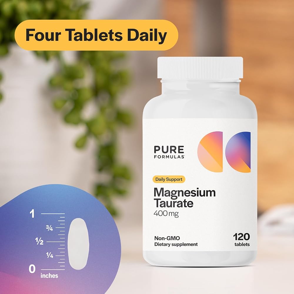 PureFormulas Magnesium Taurate 400mg - 120 Tablets - image 4
